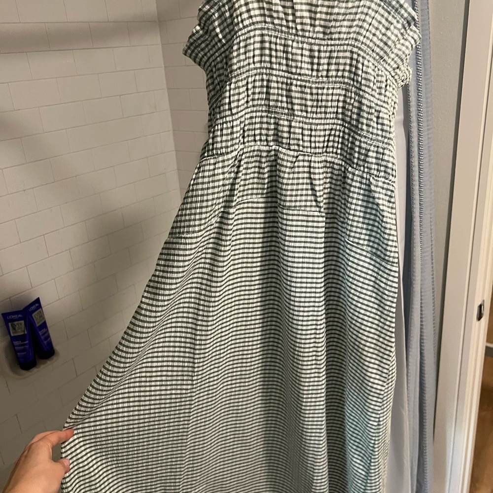 Old Navy Green and White Striped dress